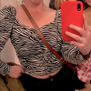 H&M Zebra print top